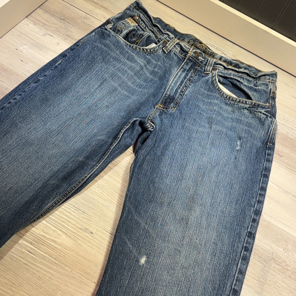 Cinch Jeans - White Label Straight - Men's tag=36x34 (MEASURED 33x33) Distress
